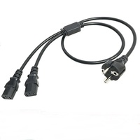 1m Noir ENEC KEMA UE Cordon d'alimentation Y Splitter C13 H05VV-F 3G * 1.5mm2