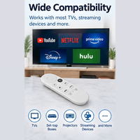 Nouvelle télécommande intelligente Google TV Streamer 2026, 13 touches, blanche, piles AAA, code d'apprentissage 433 MHz, avec boutons Netflix et YouTube