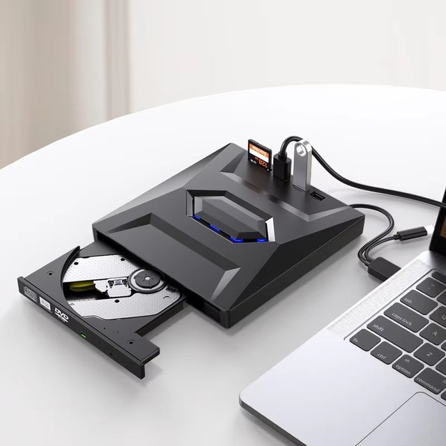 5-in-1 USB 3.0 Type C External CD DVD RW Optical Drive DVD Player Burner Reader Multi-Function Drive for Laptop