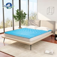 Matelas pliable en mousse à mémoire de forme 5 zones, infusé de gel, en fibre de polyester écologique, antibactérien, tissu respirant pour la thérapie à domicile