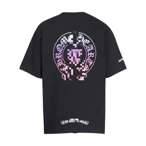 T-Shirt da Uomo a Maniche Corte con Stampa Digitale Cuori Cromati, Alta Grammatura 240g, Ecologica, Asciugatura Rapida, Stile Hip Hop, Modello Lavorato a Maglia, Vestibilità Ampia - Product Image 3