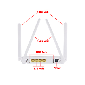 Glasvezel ONT 4GE+WiFi 2.4G&5.8G 2-frequentie compatibel met Hw OLT XP6483 XPON ONU voor UPC APC FTTH&Netwerk GPON EPON ONU ONT - Product Image 1