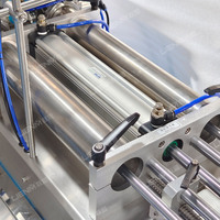 Machine de remplissage horizontale semi-automatique de haute précision en acier inoxydable pour bouteilles de shampoing, d'huile, de savon liquide et de détergent