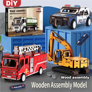 Rompecabezas 3D de madera, kit de construcción de modelos de vehículos especiales surtidos para adolescentes de 7 a 14 años, juguete educativo, regalo de montaje - Product Image 4