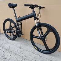 Vélo pliant exporté de Chine, avec suspension verrouillable, cadre rigide en alliage d'aluminium, 26 pouces, adapté au trajet quotidien et au VTT, unisexe