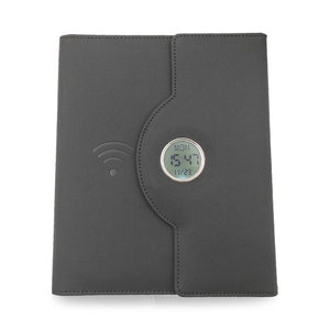 2025 nouveau A5 planificateur d'<span class=keywords><strong>agenda</strong></span> numérique bureau d'affaires cadeau Powerbank cahiers affichage de l'heure lampe porte-carte tissu nouveau cuir - Product Image 4