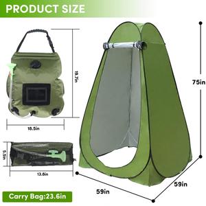 4x4 Tente De Douche <b>Shower</b> Toilet Changing Pop <b>Shower</b> Tent <b>Portable</b> Privacy Solar Tent Kit Solar <b>Shower</b> Bag 4-Season - Product Image 2