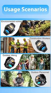 Solución <span class=keywords><strong>de</strong></span> Cuidado <span class=keywords><strong>de</strong></span> la Salud Remoto Sistema <span class=keywords><strong>de</strong></span> Alarma <span class=keywords><strong>de</strong></span> Monitoreo API/Datos Rastreador <span class=keywords><strong>de</strong></span> Frecuencia Cardíaca Presión Arterial SPO2 Monitoreo SOS Relojes Inteligentes - Product Image 3