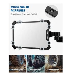 Espejos de aluminio CNC para Wrangler, puertas apagadas o encendidas con montaje de foco integrado, compatible con Wrangler TJ JK y <span class=keywords><strong>Unlimited</strong></span> - Product Image 3