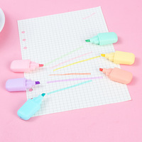 Stylos marqueurs portables 6 couleurs, créatifs, mini surligneurs à clip pour le visage, design de dessin animé, emballage en boîte, vente en gros, marque Cx