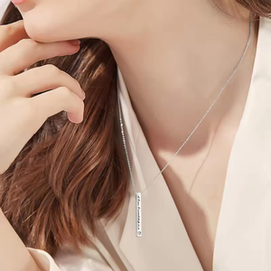 Colgantes de Barra de Plata de Ley 925 al por Mayor con Frases Inspiradoras de Amistad, Collares a Granel para Mujer - Product Image 5