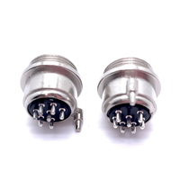 Conector Metálico para Panel Automotriz Soulin Gx12/Gx16/Gx20, Enchufe de Aviación Macho con Contacto de Latón, IP68, 2-15 Pines