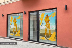 <span class=keywords><strong>Vinilo</strong></span>/PVC Ecológico Resistente a los Rayos UV e Impermeable para Ventanas Publicitarias, Calcomanía Decorativa con Forma Personalizada para Promoción de Tiendas - Product Image 3