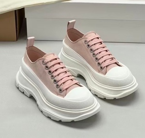 Chaussures en toile rose à plateforme Mc pour jeunes femmes, avec semelle épaisse, talon compensé élégant, polyvalentes pour les occasions décontractées et le bureau - Product Image 3