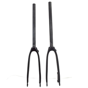 Horquillas de freno de disco de bicicleta plegable <span class=keywords><strong>Minivelo</strong></span> 451 de 20 ", piezas de horquilla antigua de fibra de carbono UD de 100mm - Product Image 4