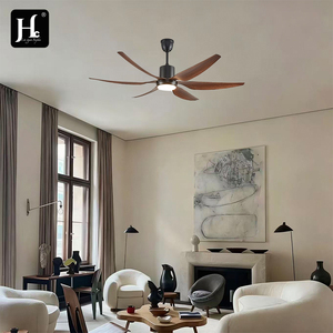 Ventilador de techo negro de 42 pulgadas con lámpara, motor DC, aspas de plástico decorativas modernas, ventilador de techo con lámpara de diodos emisores de luz (LED) y motor DC. - Product Image 5