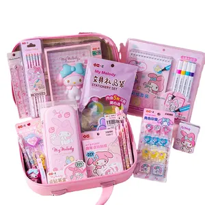 Linda Sanrioes Student Briefpapier Geschenkset Kuromi Kinderen Briefpapier Cadeauset Melodie School Briefpapier Set