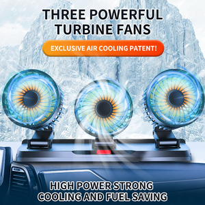 Ventilador de <span class=keywords><strong>coche</strong></span> 2 en 1 de 3 cabezales, rotación de 360 grados, 3 velocidades, <span class=keywords><strong>aire</strong></span> <span class=keywords><strong>acondicionado</strong></span> de refrigeración, ventilador de vehículo portátil USB, 5V/12V/24V - Product Image 4