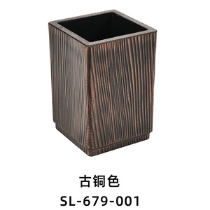 Boîtes à couverts, boîtes à pailles et boîtes de rangement en plastique imitation bois de style antique pour hôtels et restaurants. - Product Image 4