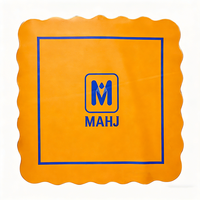 Tapis de Mahjong en Néoprène à Bordure Festonnée, Surface Épaisse et Imperméable pour Table de Mahjong