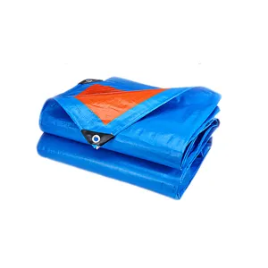 120gsm Nhà máy cung cấp trực tiếp Chất lượng cao giá rẻ giá màu xanh cam màu nhựa PE Tarpaulin Tarp bìa cho ngoài trời