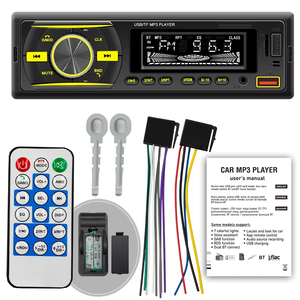 Récepteur stéréo mains libres d'autoradio ISO haute puissance 1DIN USB TF Aux Audio FM <span class=keywords><strong>AM</strong></span> Bandes d'ondes Lecteur MP3 7 couleurs d'éclairage - Product Image 2