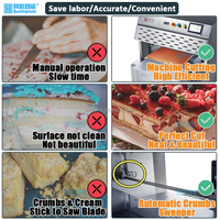 Équipement de boulangerie Moyenne Économiser Coût de la main-d 'œuvre Déposant de gâteau entièrement automatique Remplissage Coupe Four rotatif roulant pour gâteau en rouleau suisse