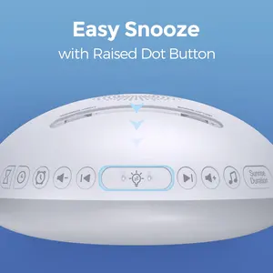 Hi-FiD jam Alarm mesin kebisingan, cahaya bangun lembut 26 suara alami, Jam Alarm matahari terbit untuk tidur