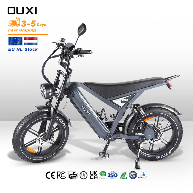NL Germany Warehouse Stock Electric Pedal Bike 48V Battery Fatbike Urban Commute Electric Bike 45-55km 250W 500w Range Ebike
