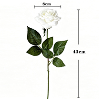 Premium Realistische Künstliche Latex-Rosen Großhandel Rote Seidenblumen für Hochzeits-Hintergrund Tischdekoration Elegante Rote Blumen
