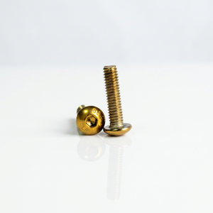 Vis à tête bouton en acier inoxydable 304, titane doré, M4x16mm, pour remplacement des broches de pédale, 15 pièces par ensemble - Product Image 2