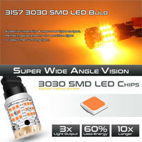 Bombilla LED LANSEKO N2 CANBUS Switchback 3057 3157 4057 4157 Dual Color Anti Hyper Flash ámbar blanco para luz de señal de coche y DRL