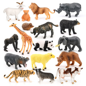 Figurines d'animaux en PVC solide en gros, modèles de statues de simulation, <span class=keywords><strong>mini</strong></span>-jouets d'animaux, figurines d'animaux - Product Image 1
