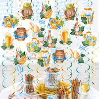 Guirlande en spirale en plastique de style européen allemand, décoration suspendue pour plafonds de pièce, thème Oktoberfest