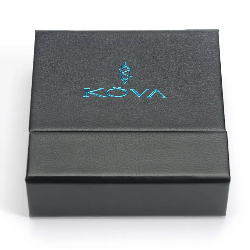 Kotak Perhiasan Magnetik Abu-abu Kustom Kemasan Laci Geser dengan Logo