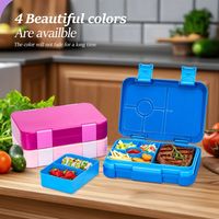 Boîte à lunch en PP sans BPA, étanche, détachable, boîte à lunch bento pour adultes et enfants, logo personnalisé OEM