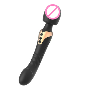 Vibrateur double tête en silicone - 10 modes de vibration, stimulation du point G et clitoridienne, rechargeable par USB, étanche, masseur AV en gros - Product Image 1