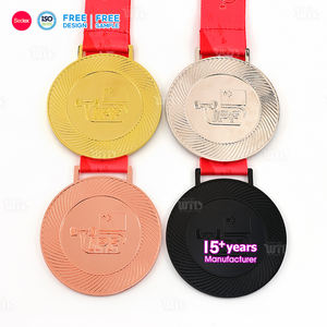 Médailles circulaires en métal or/argent/bronze fabriquées sur mesure Trophées uniques de triomphe d'haltérophilie Forme emblématique personnalisée - Product Image 1