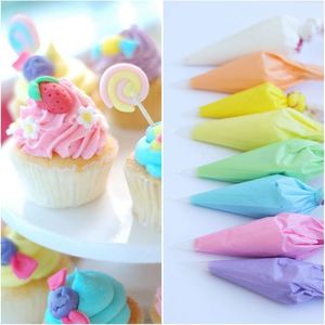 1 PCS Disposable Blue Cone Cellophane Bags for Parties Package Custom Plastic CMYK Printing Oven Safe Cake Decorating Tool - Product Image 4