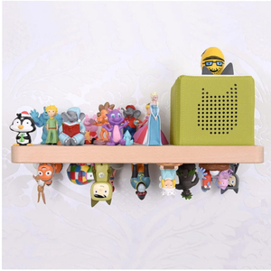 FSC BSCI personnalisé enfants enfants mural couleur Beige 60 tonies bois de hêtre massif Toniebox boîte à musique étagère - Product Image 1