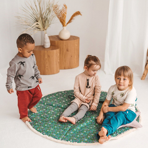 Fabricant de tapis d'activité rond matelassé personnalisé tapis de gymnastique en coton pour bébé <span class=keywords><strong>coussin</strong></span> de décoration de chambre de temps de ventre - Product Image 6
