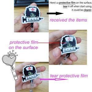 Soporte de insignia médica de enfermería, accesorios de oficina para enfermera, vendaje, regalo, <span class=keywords><strong>carrete</strong></span> de tarjeta de pastilla de corazón, nuevo estilo variado - Product Image 3