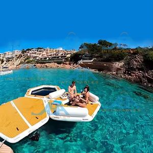 Piattaforma Galleggiante Gonfiabile Drop Stitch per Yacht e Barche - Piattaforma Portatile con Superficie Antiscivolo per Lago, Spiaggia e <span class=keywords><strong>Marina</strong></span> - Product Image 1