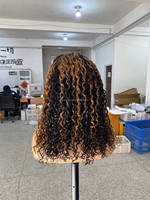 P4/27 cheveux bouclés remy cheveux frontal dentelle perruque de cheveux humains 5*5/13*4 fermeture de dentelle 18 pouces pour les femmes en gros