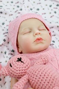 Muñecos Bebé <span class=keywords><strong>Reborn</strong></span> Realistas Levi de 16 Pulgadas Como Bebés Recién Nacidos de Silicona Suaves y Cómodos Niño o Niña Durmiendo Bebé <span class=keywords><strong>Reborn</strong></span> de la Vida Real - Product Image 4