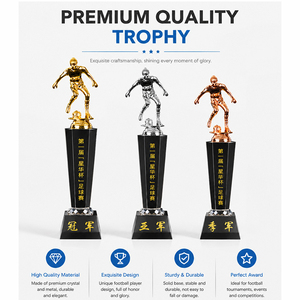 Trofeo Deportivo Personalizado Directo de Fábrica, Premio de Metal Chapado en Oro para Formación de Equipos, Regalo Corporativo Ecológico y Resistente al Óxido - Product Image 6