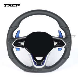 เหมาะสำหรับ <span class=keywords><strong>Volkswagen</strong></span> Golf 8 MK8 POLO Golf 7 GTI R-Line MK7 MK6 Passat CC GTS Scirocco CC Jetta GTD GTE GTR พวงมาลัยหนัง - Product Image 1