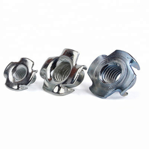 Trung Quốc bán buôn tùy chỉnh chủ đề gỗ chèn t-nuts 3/8 <span class=keywords><strong>5</strong></span>/<span class=keywords><strong>16</strong></span> M4 M5 M6 khe cắm thả trong t <span class=keywords><strong>Nut</strong></span> bốn Claw TEE <span class=keywords><strong>NUT</strong></span> - Product Image 1