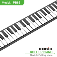 Clavier électronique portable en silicone souple à 88 touches pour enfants, piano enroulable