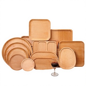 Plateau de service en bois durable au design élégant, non toxique, couleurs et logo personnalisables pour usage domestique, commercial et Ramadan - Product Image 1